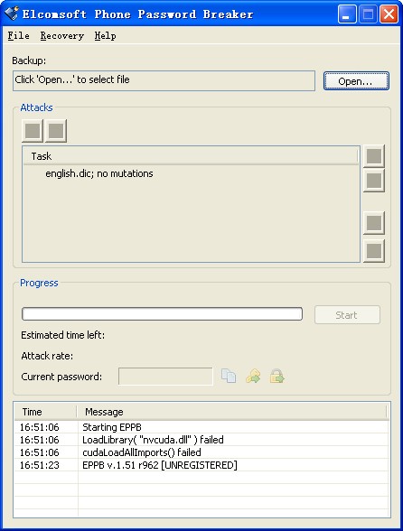 Elcomsoft Phone Password Breaker V1.51