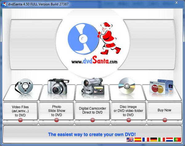  dvdSanta(多媒体刻录软件) V4.50 多国语言版
