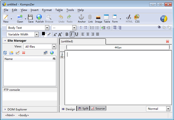  KompoZer(开源HTML编辑器) V0.8b3