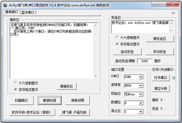 DOFLY德飞莱串口调试软件 V2.4 绿色版