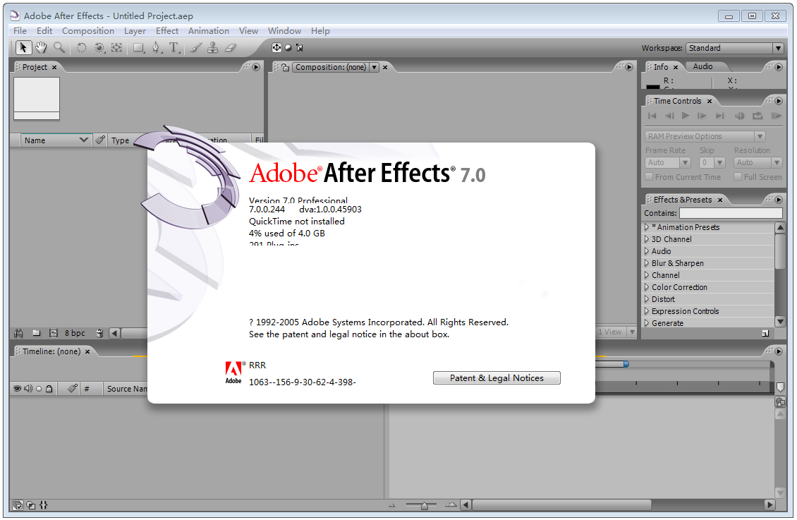 Adobe After Effects(视频特效软件AE) V7.0 汉化破解版