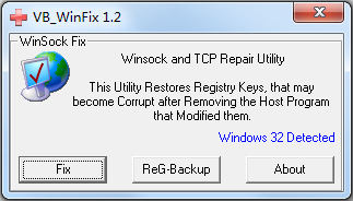 WinsockxpFix(TCP/IP修复工具) V1.2 绿色版