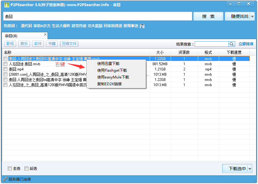 P2PSearcher迅雷种子搜索器 V3.5 绿色版