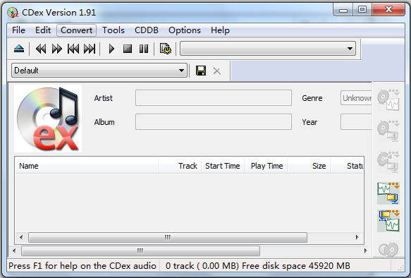 CDex(音轨抓取工具) V1.91 英文版
