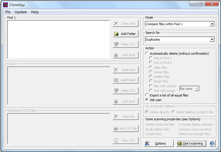 CloneSpy(重复文件扫描) V3.4 英文版