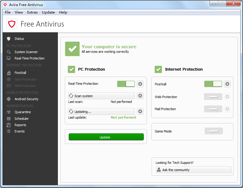 Avira Free Antivirus(小红伞免费版) V15.0.30.29 英文版