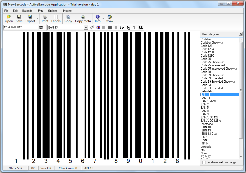 ActiveBarcode(条形码生成器) V5.57 英文版