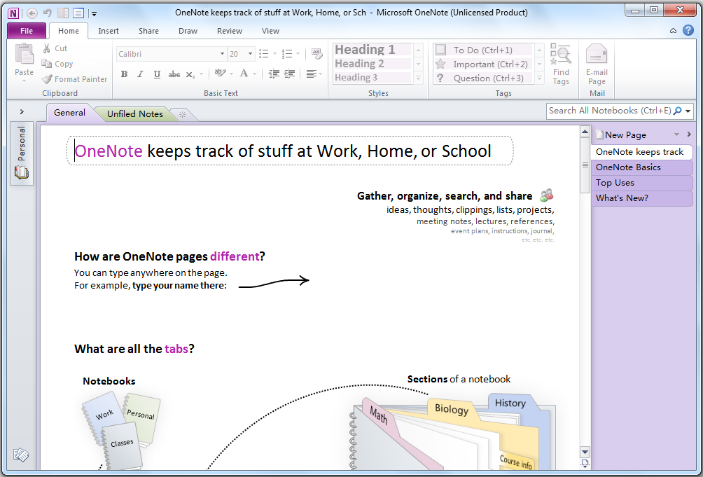 Onenote2010(微软笔记本) V14.0 英文独立版附秘钥