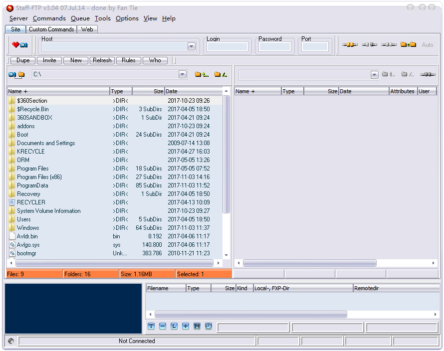 StaffFTP(FTP软件) V3.04 英文版