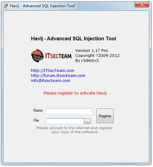 havij(sql自动化注入工具) V1.17 破解版