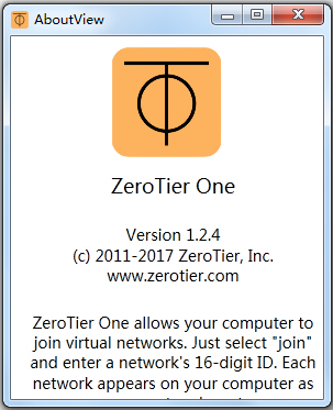 ZeroTier One(局域网组建工具) V1.2.4 英文版