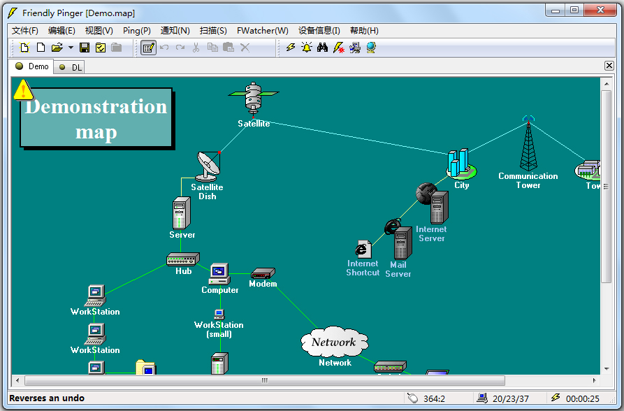 FPinger(网络拓扑图制作软件) V5.0 汉化版