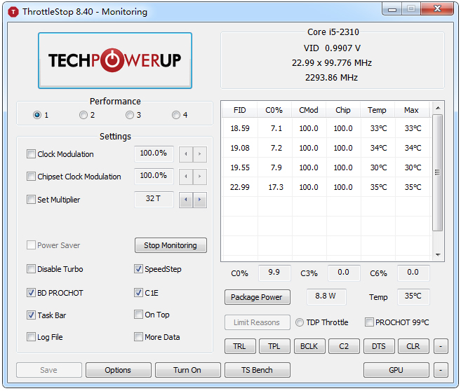 ThrottleStop(CPU监视工具) V8.40 英文版