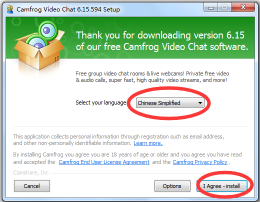 Camfrog Video Chat(康福中国) V6.20.663 多国语言版