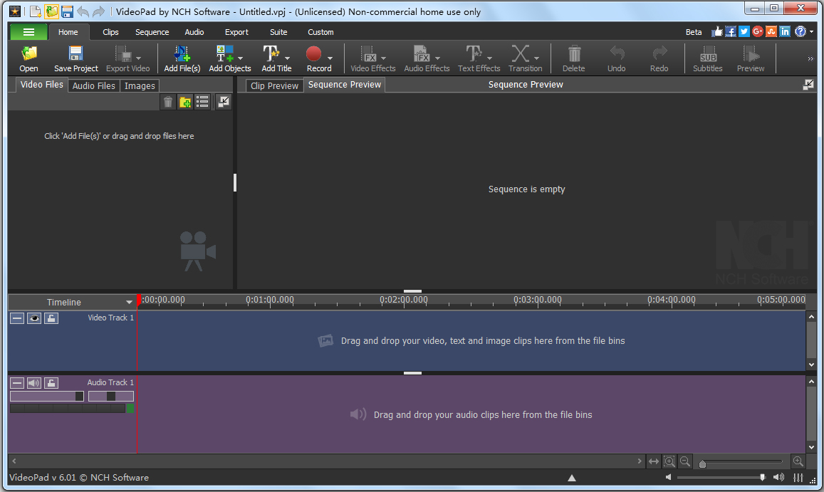 VideoPad Video Editor(视频编辑) V6.01 英文版