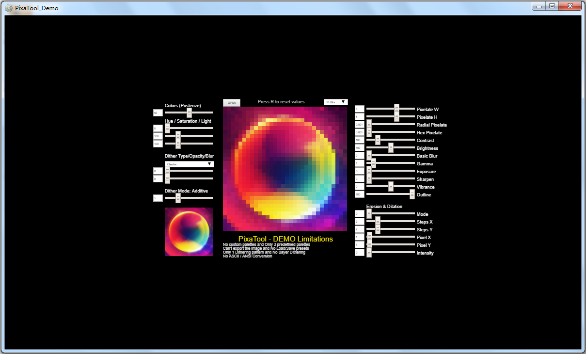 PixaTool(图片像素转换器) V1.14 英文绿色版