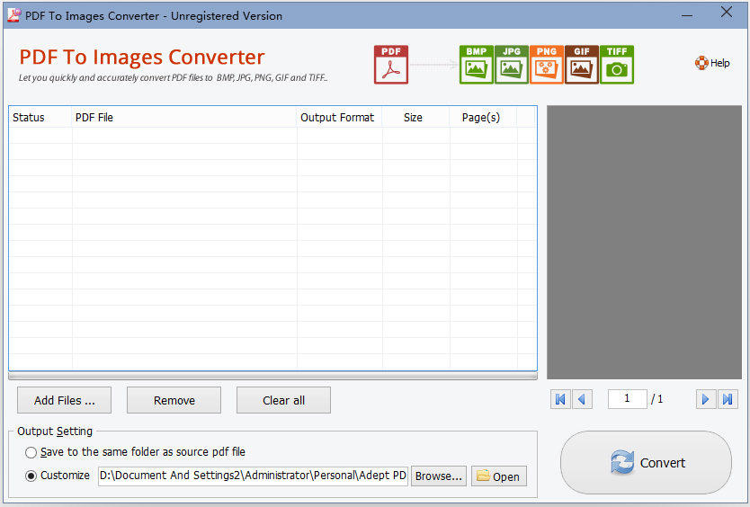 Adept PDF To Image Converter(PDF转图片工具) V4.00 英文版