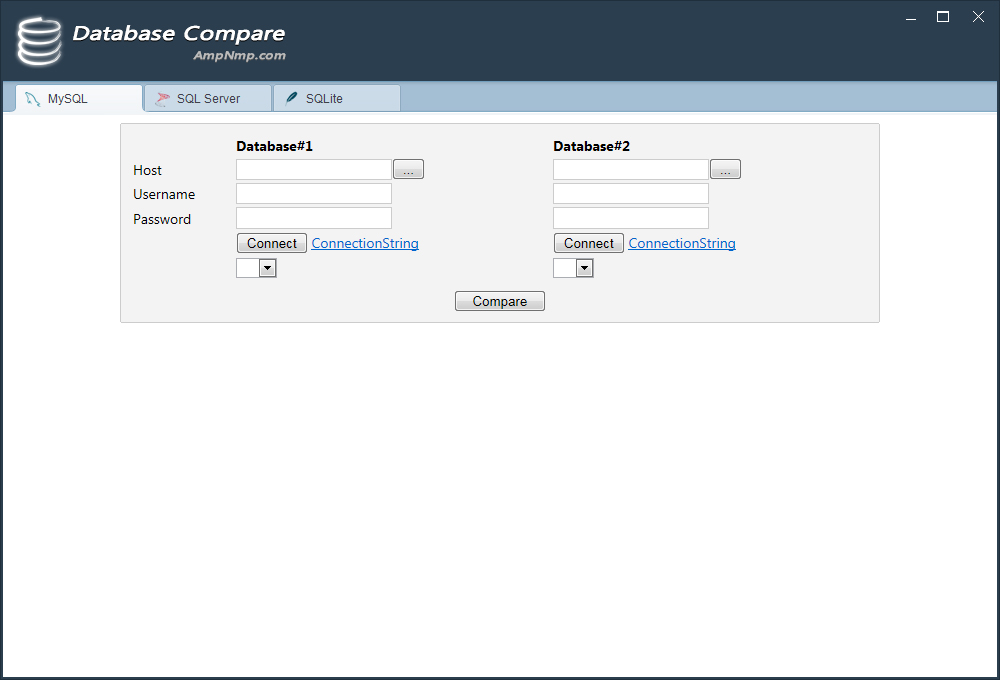 Database Compare(数据库表结构差异可视化工具) V1.1 英文版