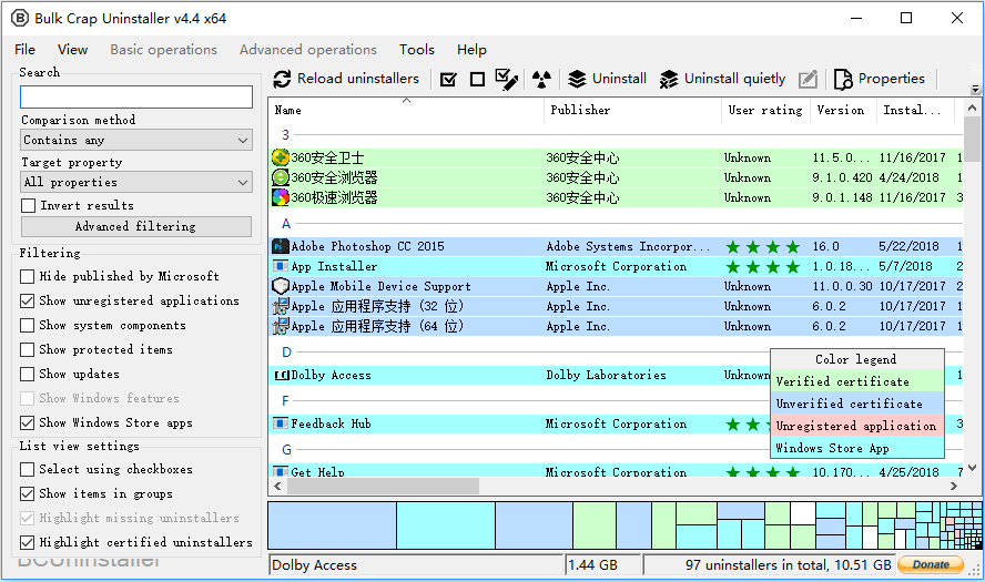 Bulk crap uninstaller(批量卸载软件) V4.4