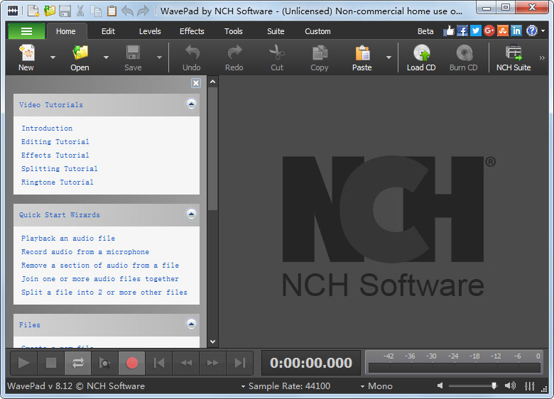 WavePad(音频编辑软件) V8.12 英文版