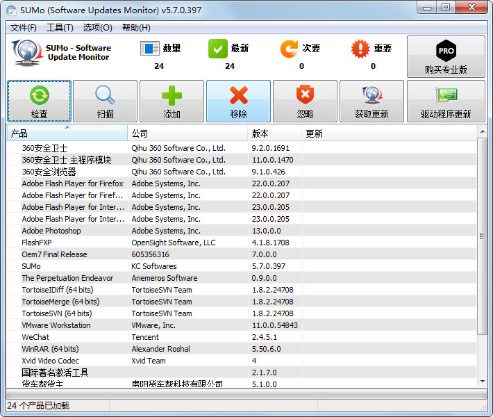 SUMo(软件升级助手) V5.7.0.397 多国语言绿色版