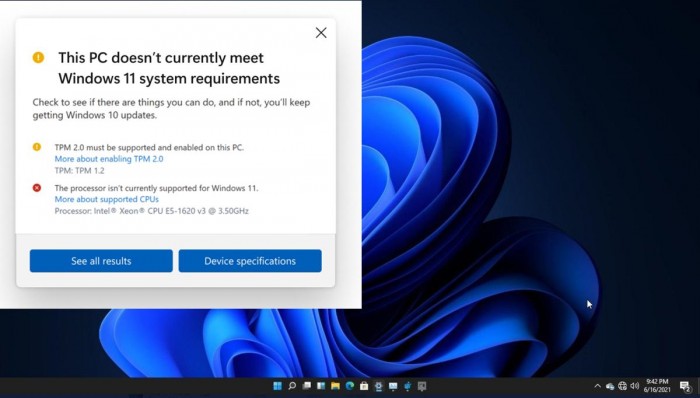 微软更新Windows 11最低系统需求