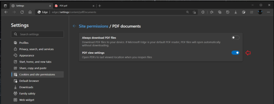 微软edge浏览器现可让您从上次关闭PDF