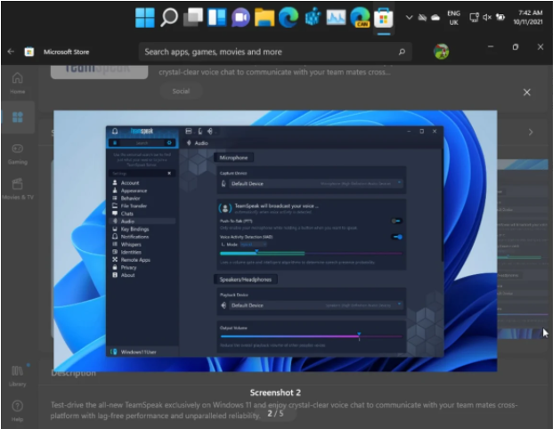 微软Win11新TeamSpeak应用程序上架微软