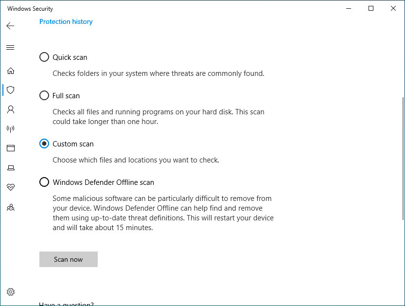 Win10怎么使用Windows Defender扫描文