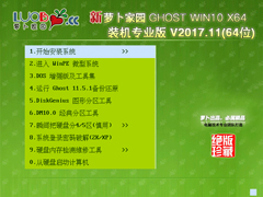 萝卜家园 GHOST WIN10 X64 装机专业版 V2017.11(64位)