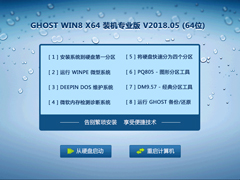 GHOST WIN8 X64 装机专业版 V2018.05 (64位)